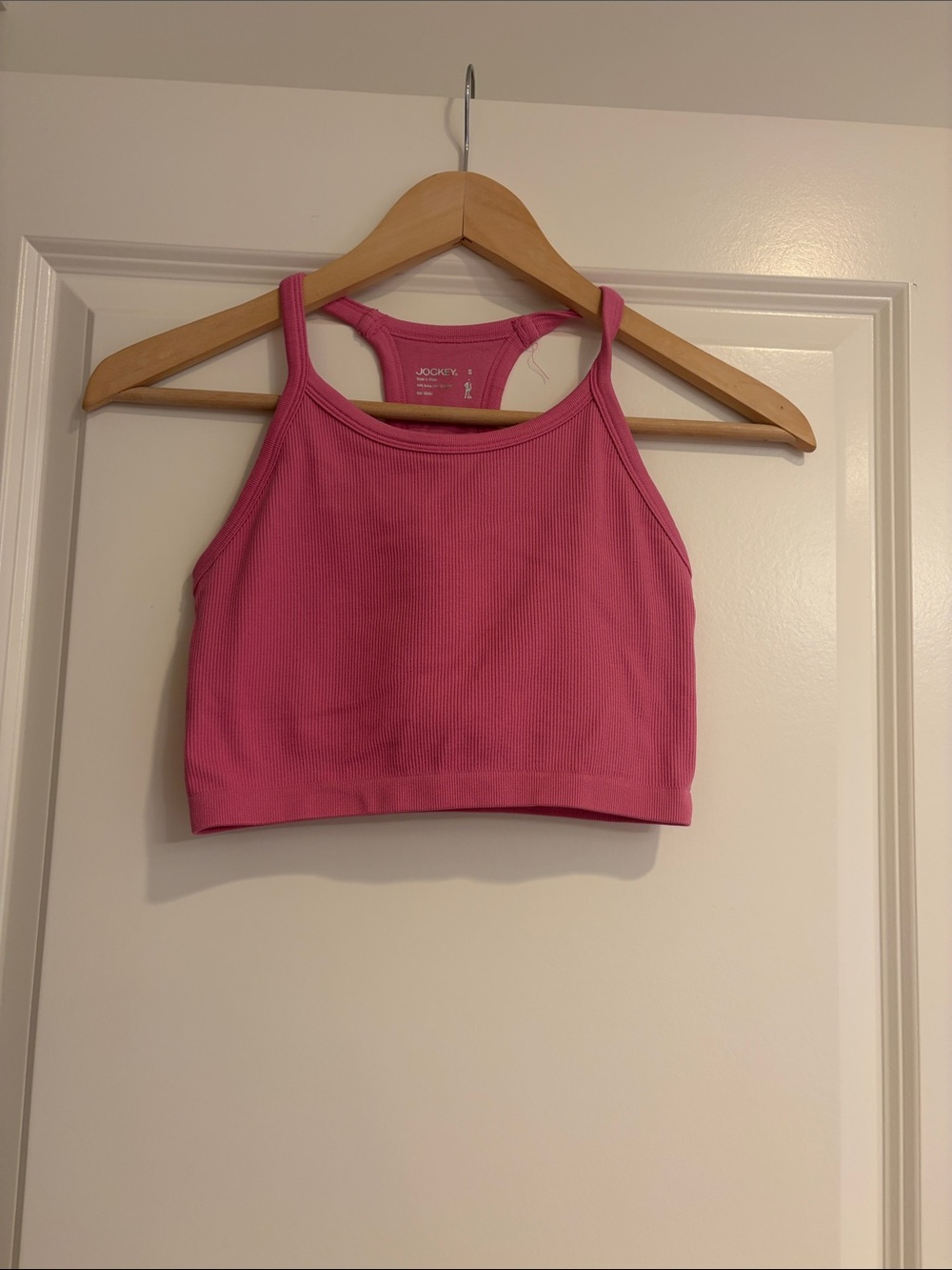 Jockey Hot Pink Ribbed Racerback Tank